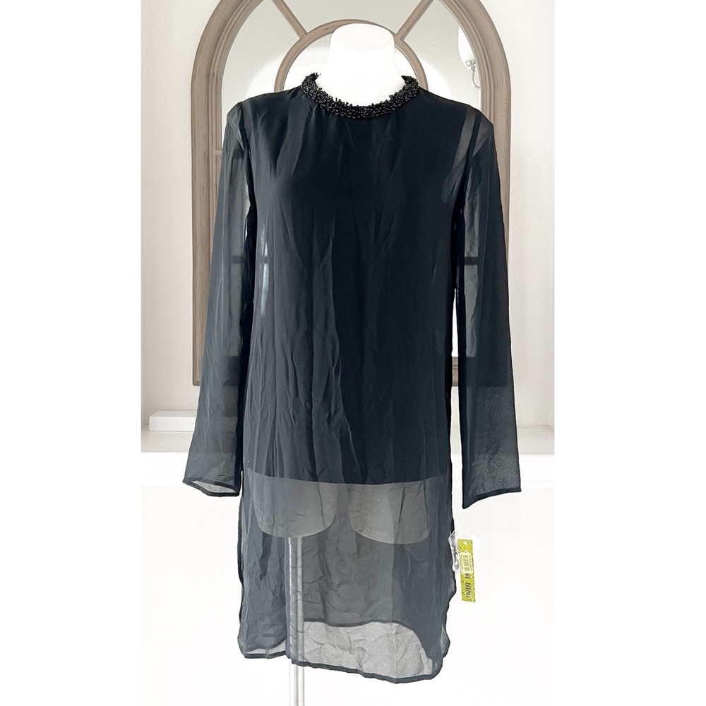 NWT Gianni Bini Nikki Tunic, Black/Dream Weaver Size S New w/Tag Retail $99